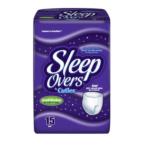 Cuties Sleep Overs Youth Pants, Small/Medium, 15 Ea, 4 Pack